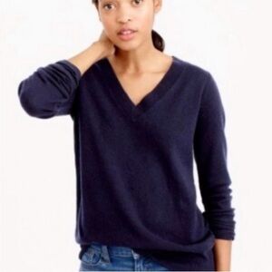 J. CREW V Neck Split Hem